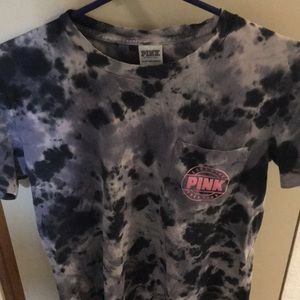 PINK Victoria secret tee tie dye
